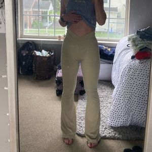 Aerie Crossover Waist High Waisted Flare Leggings